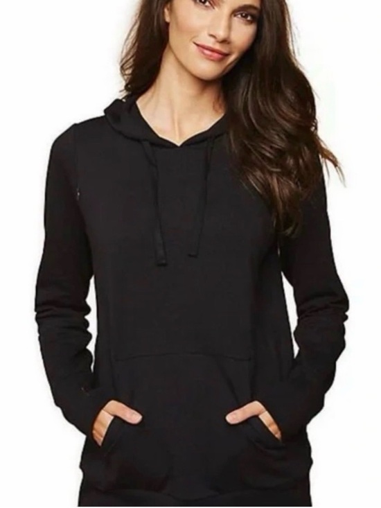 Motherhood Maternity Tops - Motherhood maternity Women’s Nursing Black Hooded Pullover Sweatshirt size Large